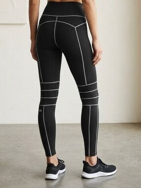 Alo Yoga Leggings High Waist Endurance Black/White Stitching Women's XS